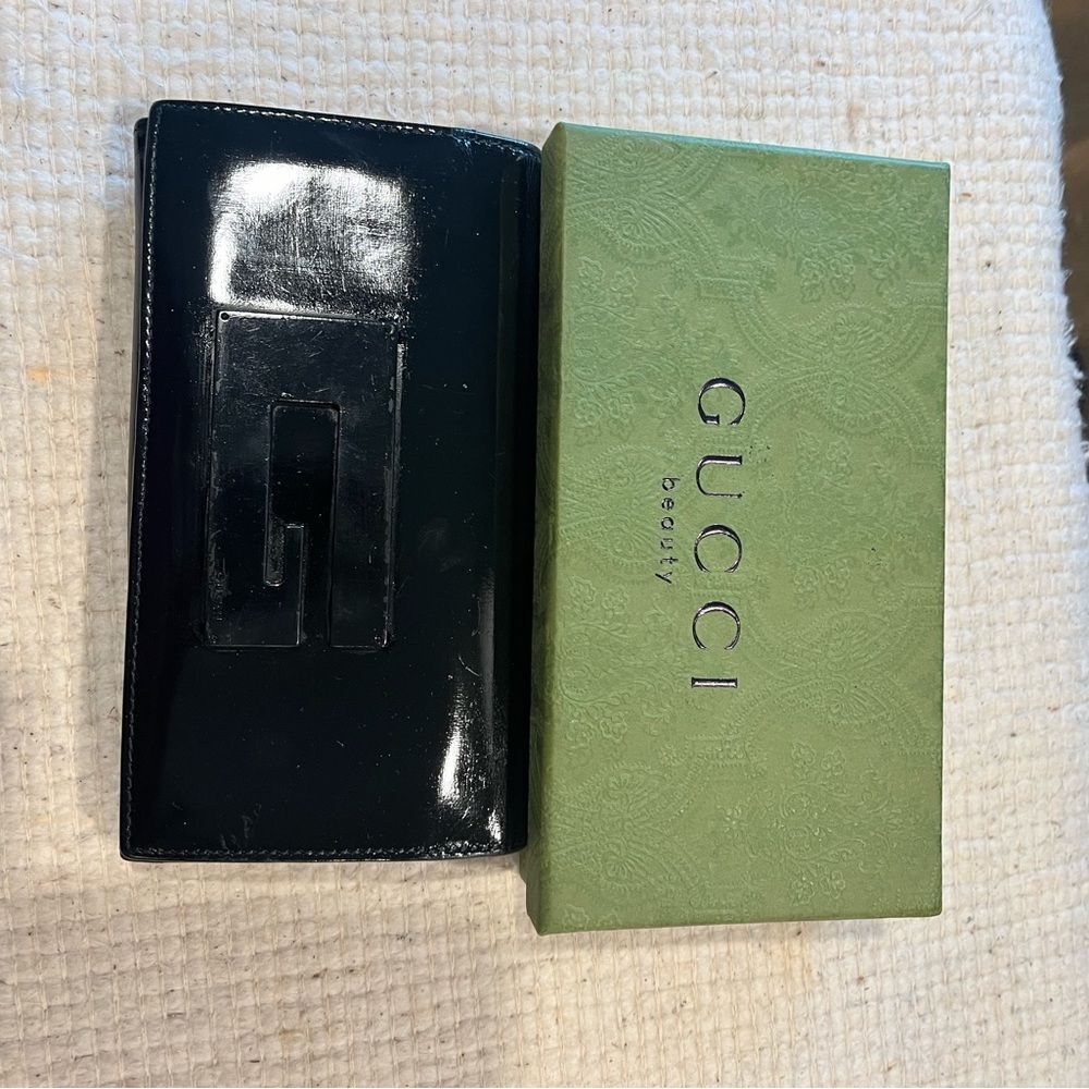 Gucci Black Leather Long Wallet